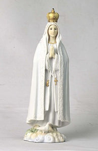 US 10.63 Inch Our Lady of Fatima Decorative Statue Figurine, White