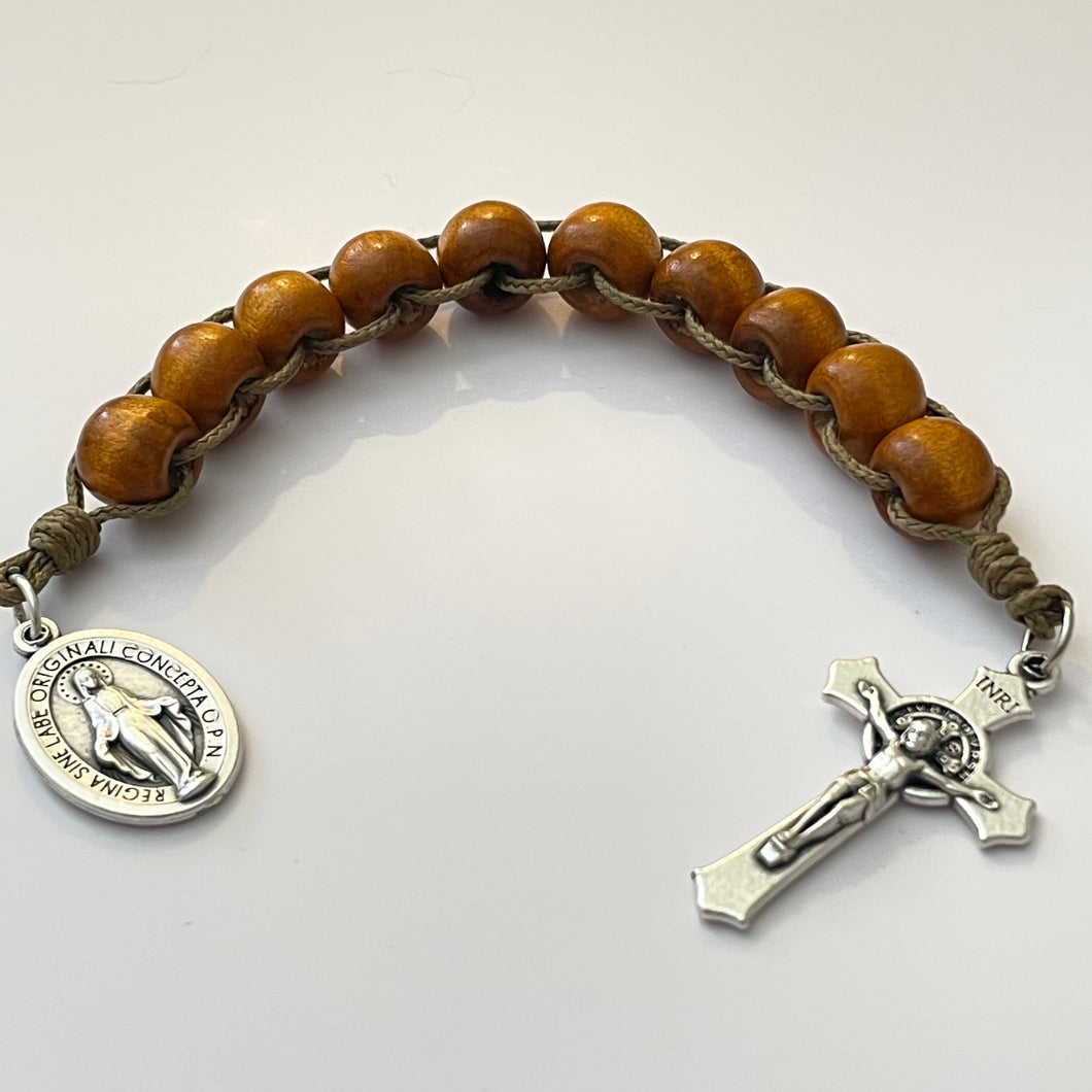 One Decade Ladder Wood Rosary | Pocket Rosary