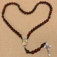 Load image into Gallery viewer, Mahogany Wood Rosary