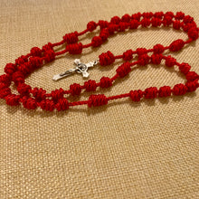 Load image into Gallery viewer, True Red Rope Rosary