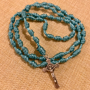 Powder Blue Rope Rosary