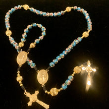 Load image into Gallery viewer, Our Lady&#39;s Aqua Rosary