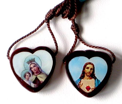 Large Wooden Heart Shaped Scapular