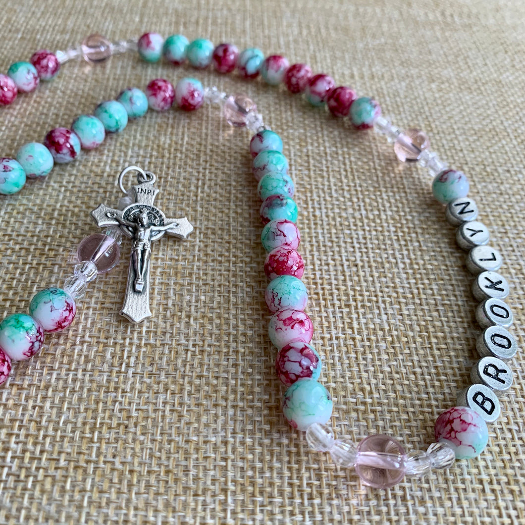Personalized Cotton Candy Rosary
