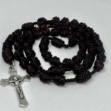 Load image into Gallery viewer, Carmelite Brown Knotted Rope Rosary