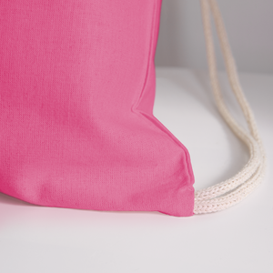 Cotton Drawstring Bag - pink