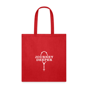 Journey Deeper Tote Bag - red