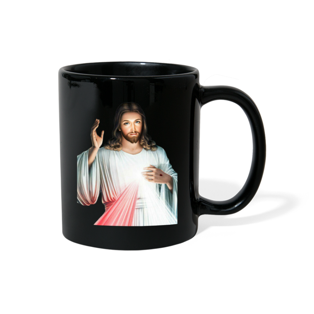 Divine Mercy Jesus Full Color Mug - black