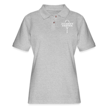 Load image into Gallery viewer, Journey Deeper Women&#39;s Pique Polo Shirt - heather gray